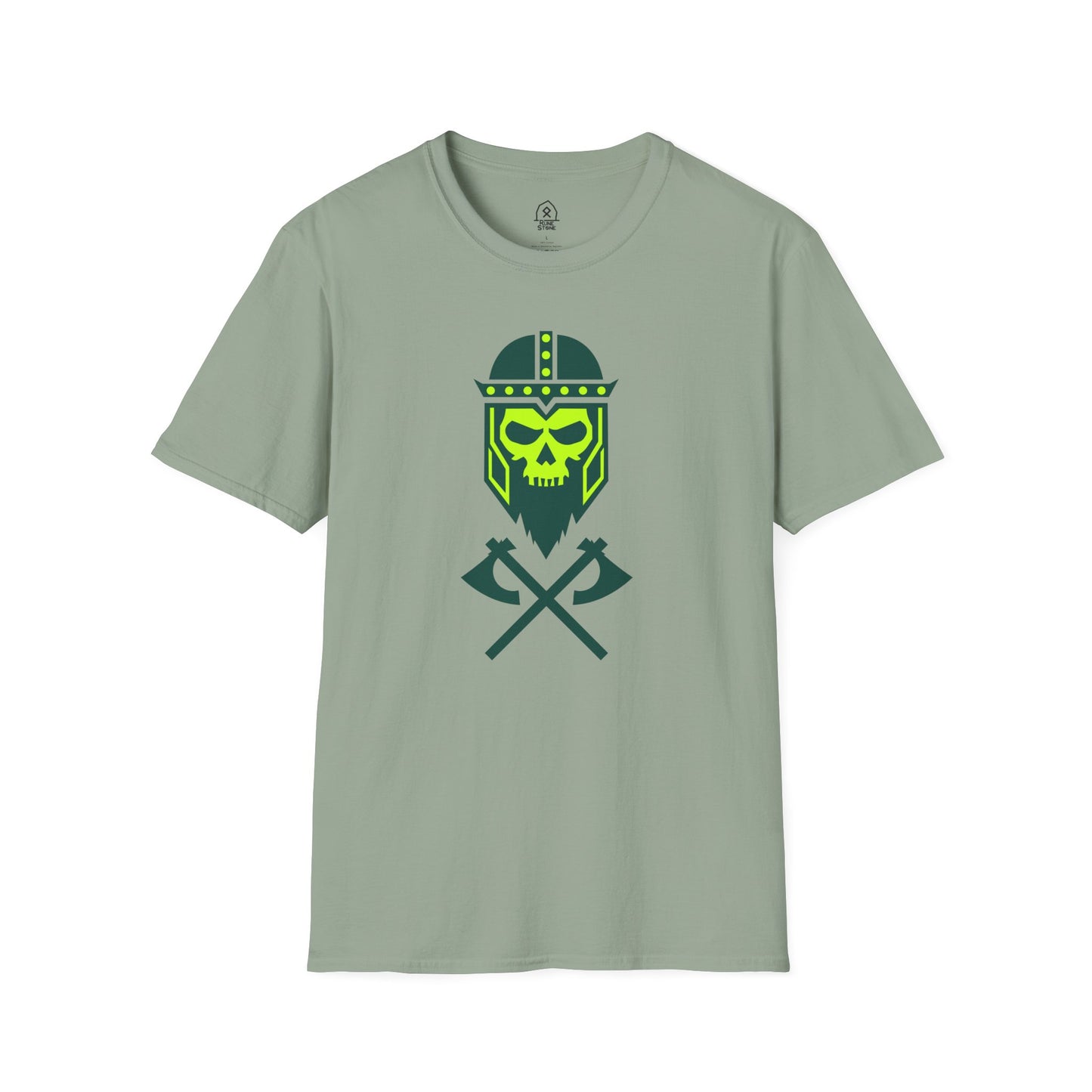 Viking skull - green
